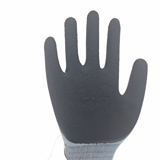 13G Nylon Liner Shell Sandy Finished Nitrile Coated Safety Work Gloves