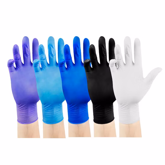 9inch Blue/White/Black Beauty Salon Special /Food/Pharmaceutical Wholesale Disposable Latex Vinyl Safety Examination Protective PVC Rubbe Nitrile Gloves