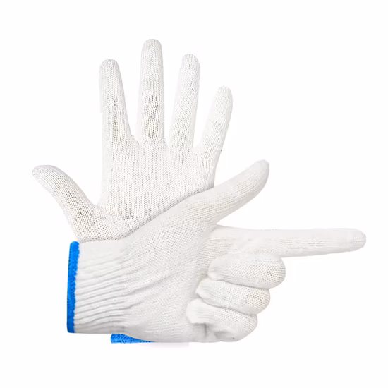 China Wholesale 10/7gauge Safety/Work Glove Industrial/Working Hand Guantes White Cotton Knitted Gloves