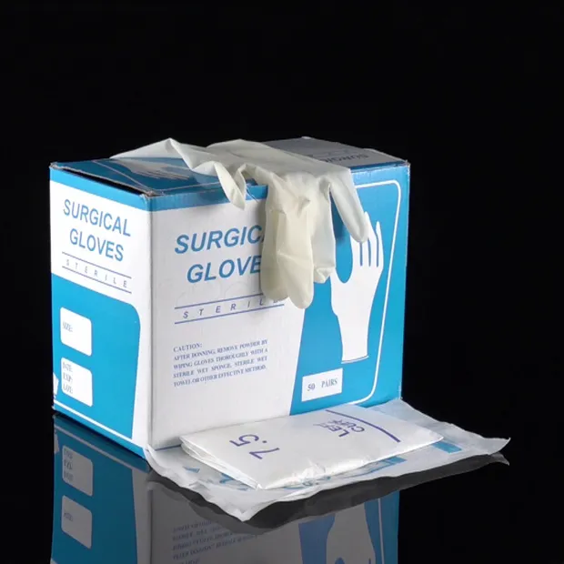 Disposable Medical Latex Gloves Powdered or Powder-Free Sterile Latex Surgical Gloves Powdered with CE and ISO