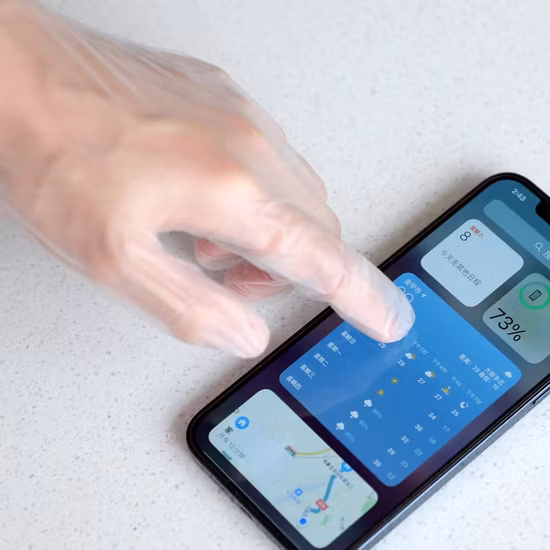 Disposable Gloves, Box of 100PCS, Clear Vinyl Gloves Latex-Free, Powder Free Health Gloves for Kitchen Cooking Food Handling