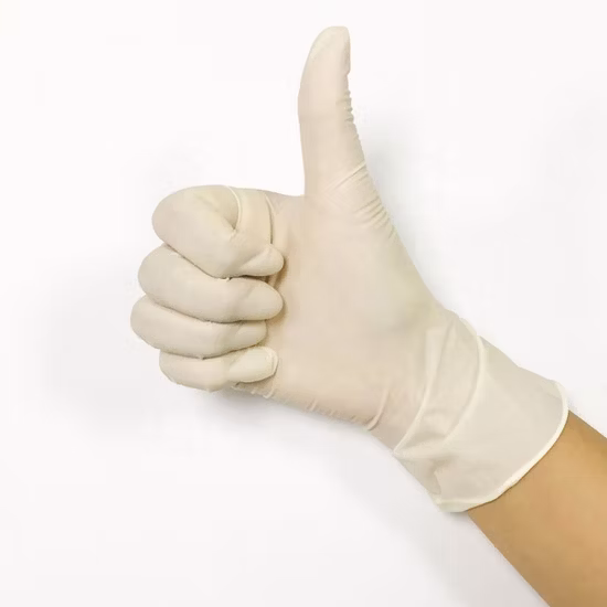 Disposable Medical Latex Gloves Powdered or Powder-Free Sterile Latex Surgical Gloves Powdered with CE and ISO