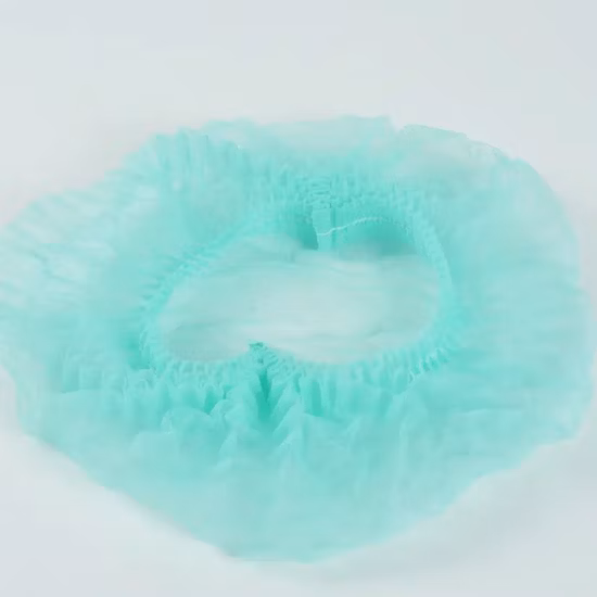 CE Disposable Bouffant Clip Mob Cap Double Elastic Medical Mob Clip Cap