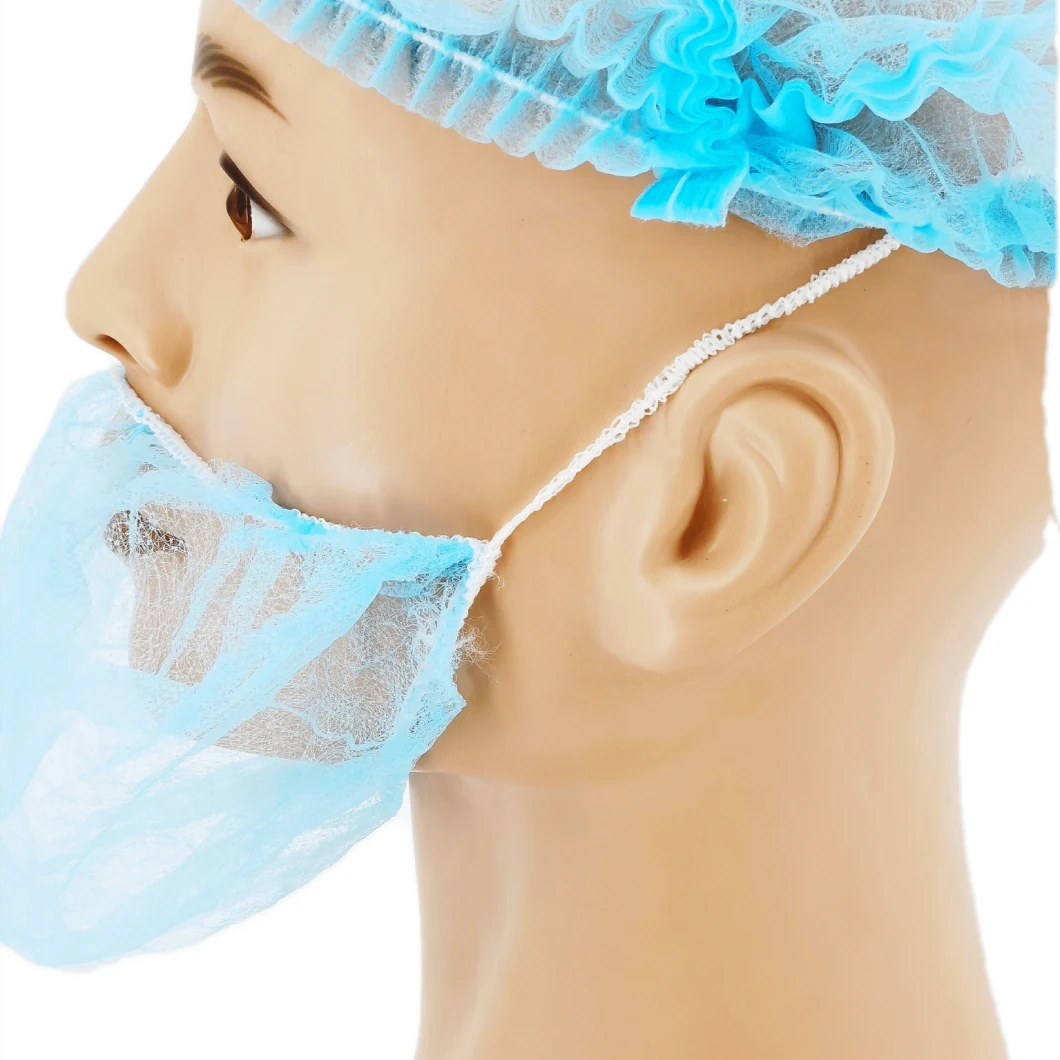 Non Woven Polypropylene Double Loop Disposable Breathable Beard Cover