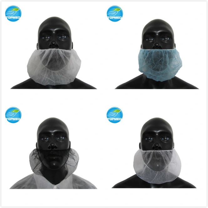 Disposable Nonwoven Beard Cover with Single and Double Elastic