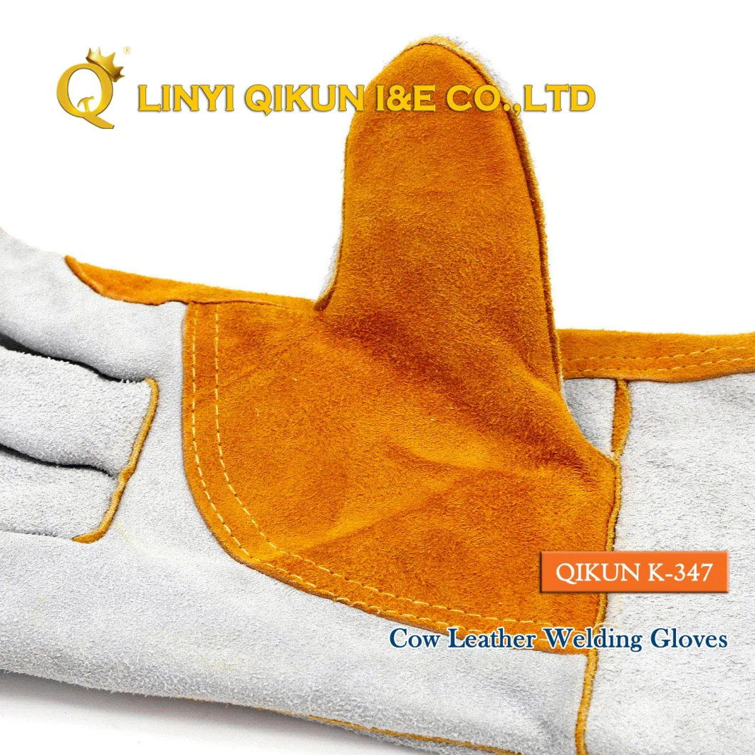 K-347 Full Cow Leather Working Safety Labor Protect Industrial Welding Gloves
