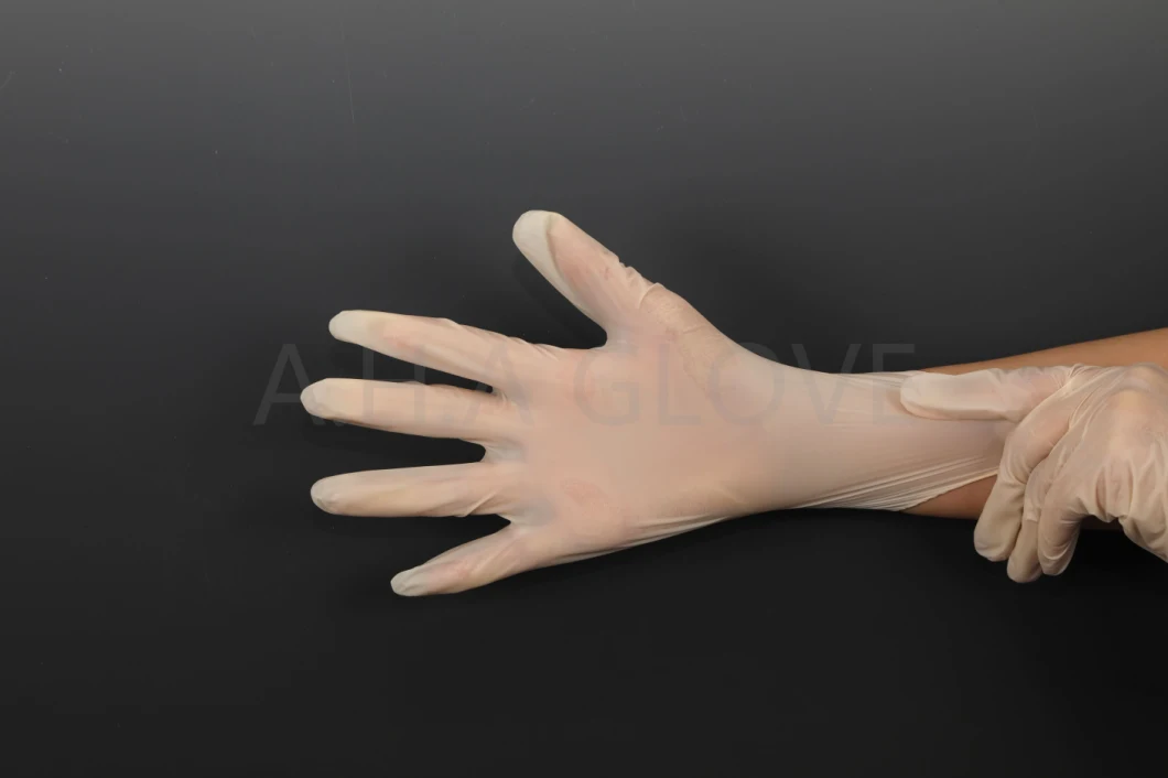 High Quality 4.0g 4.5g Clear Manufacturer Powder-Free Vinyl Disposable PVC Gloves for Food Preparation and Examination with En455