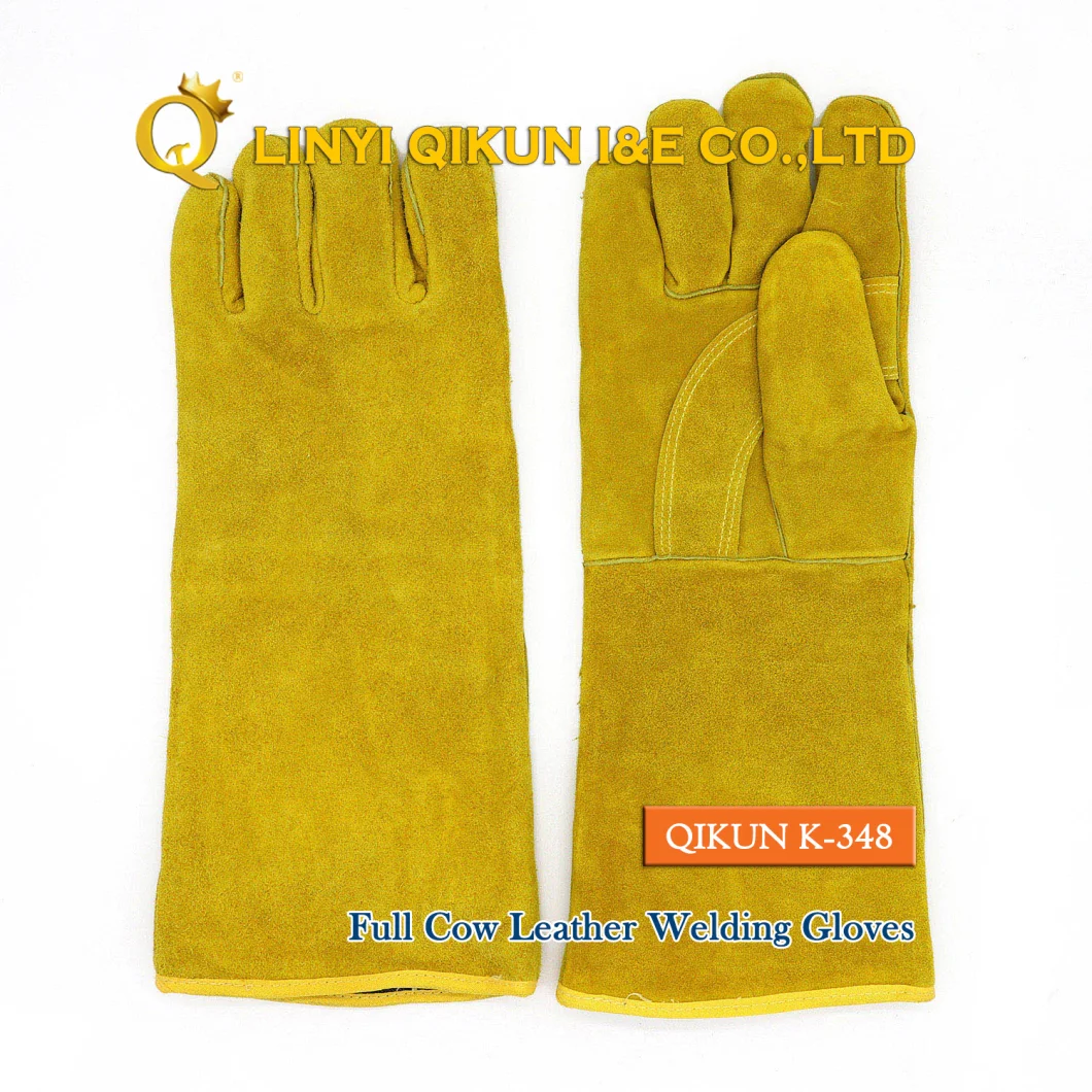 K-347 Full Cow Leather Working Safety Labor Protect Industrial Welding Gloves