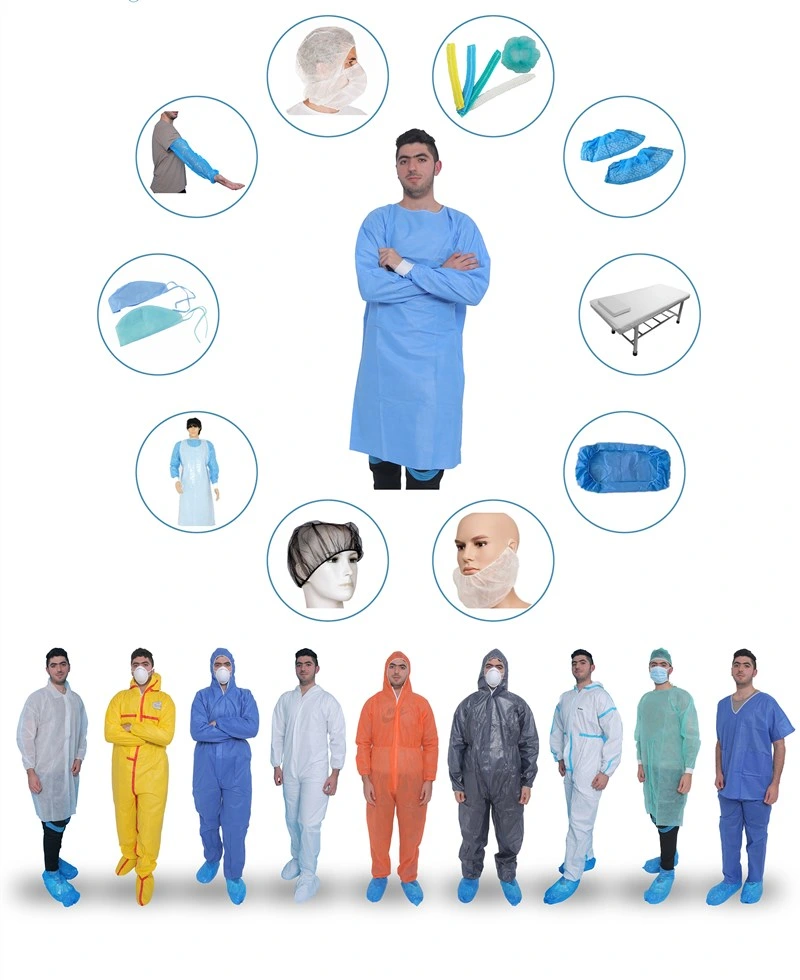High Thickness Disposable Double Elastic PP Non Woven Bouffant Mob Cap for Doctor and Nurse