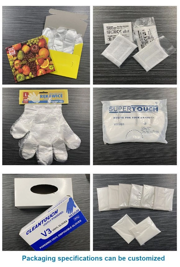 Food Service Process Kitchen Household Clear Poly Polyethylene Transparent Disposable PE Plastic Hand Gloves