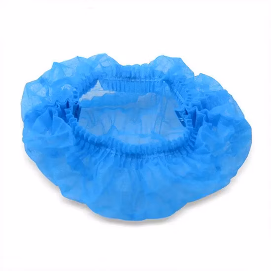 CE Disposable Bouffant Clip Mob Cap Double Elastic Medical Mob Clip Cap