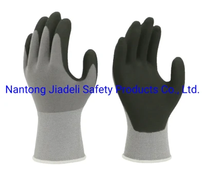Eco-Freindly Work Glove with Breathable Foam Nitrile Dipping CE Certificated (N1705)