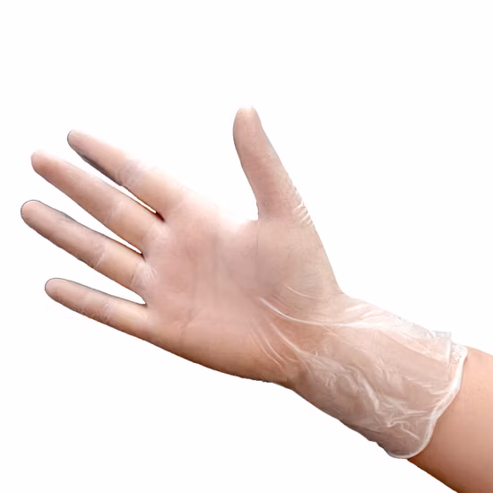 Clear Powdered/ Free PVC Medical Vinyl Gloves (ISO, CE certificated)