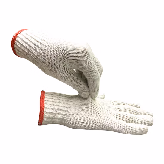 China Wholesale 7/10guage White Cotton Knitted Guante Safety Work Gloves for Construction