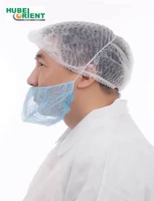 Blue Non-Woven Disposable Use Beard Cover with Single Elastic for Prevent Dust