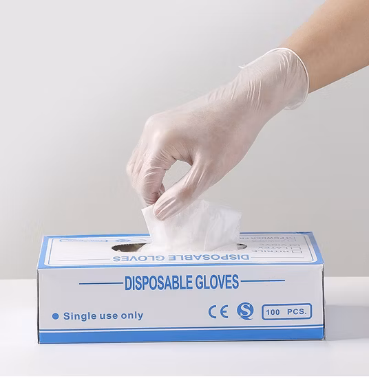 Clear Plastic Restaurant Hygiene PE CPE Plastic Disposable Gloves
