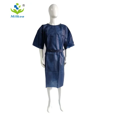 Medical PP/PE/SMS/CPE AAMI Level 1/2/3/4 En13795 Disposable Surgical Patient Visitor Plastic Isolation Gown Scrub Suit Apron for Doctors and Nurses