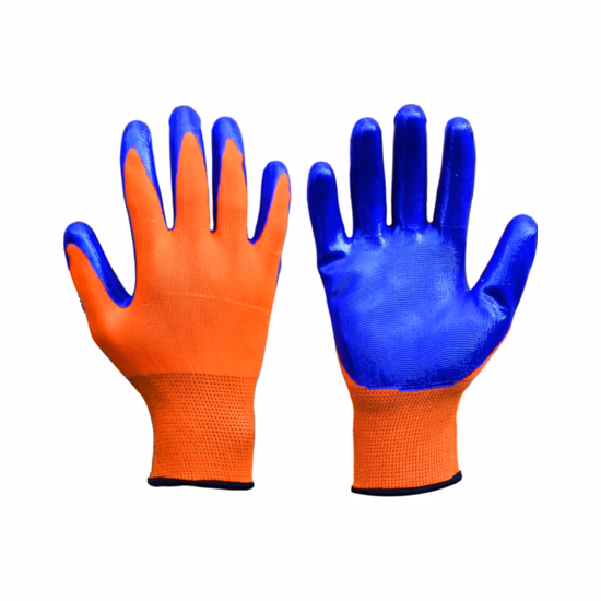 Safety Gloves Xingyu 13G Ployester Shell Nitrile Coated Gloves/Construction Gloves/Work Gloves with Great Quality