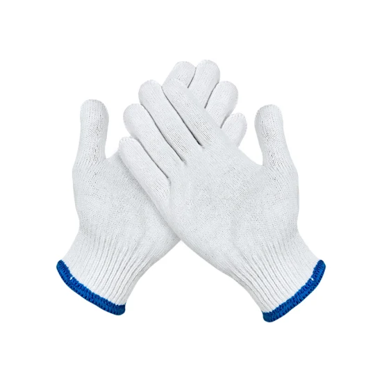 China Wholesale 30-60g/Pairs White Cotton Knitted Glove Safety Work Labor Gloves for Garden