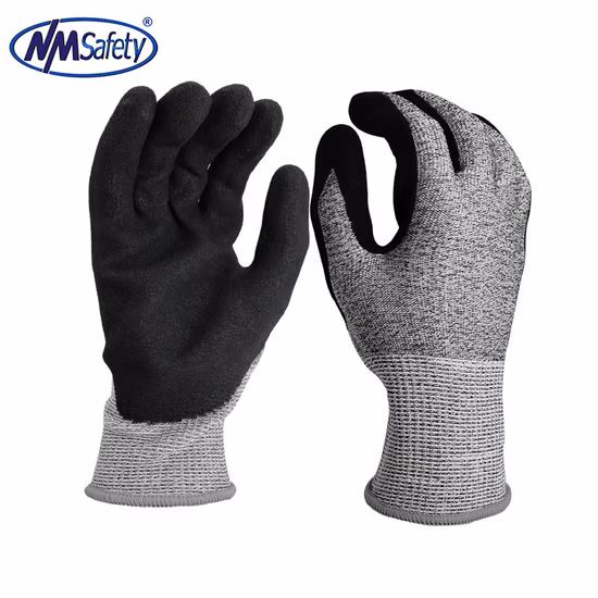 Nmsafety A4 13G Cut-Resistant Work Glove with Micro Foam Nitrile Coating on Palm