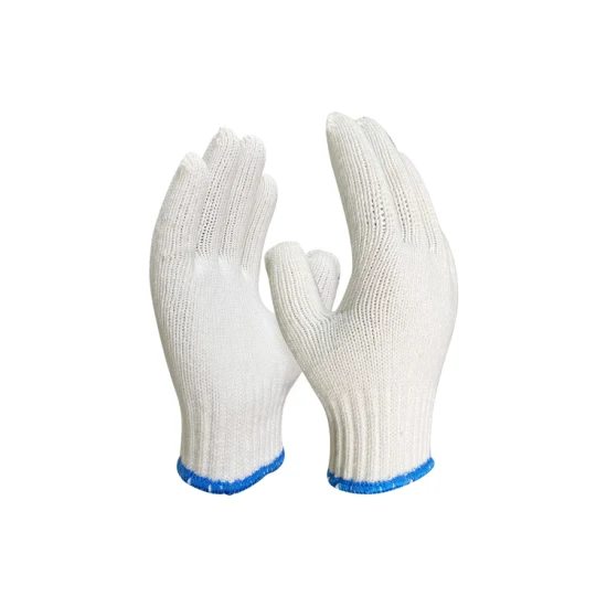 China Wholesale 30-80g/Pair Cotton Knitted Glove Industrial Guante Safety Work Gloves