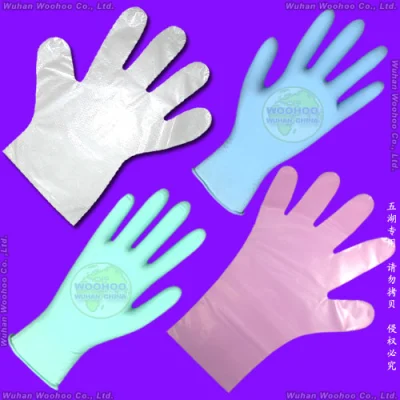 Plastic/Poly/CPE/HDPE/LDPE/PVC/Vinyl/Exam/Stretchable TPE Elastic/Clear/Surgical/Medical/Examination Disposable PE Glove for Food Processing Industry Service
